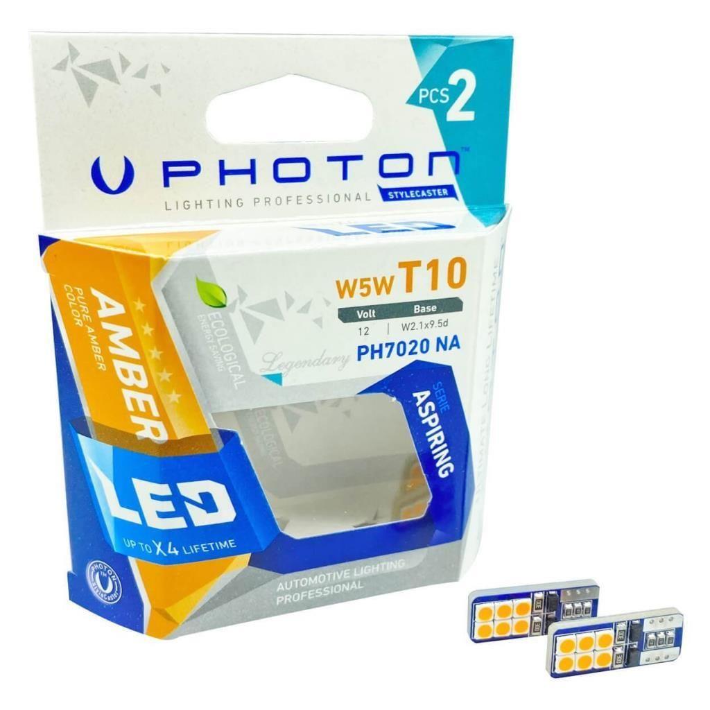 photon-t10-turuncu-ph7020-na-26728.jpeg T10 W5W 6+6 AMBER 12V CANBUS PARK LED - Görsel 1