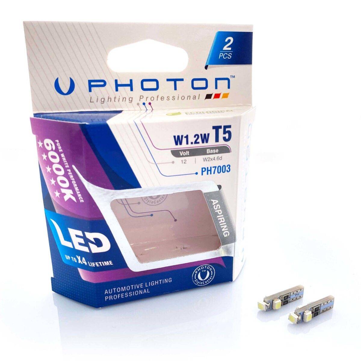 PHOTON T5 12-24V 1.2W CANBUS 3LÜ LED - Görsel 1