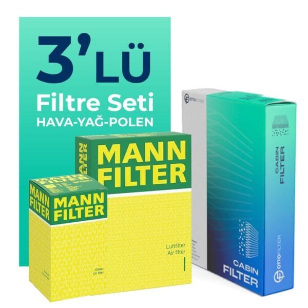 MANN Ford Focus 1.6 Dizel Filtre Bakım Seti (2005-2012) 3 Lü
