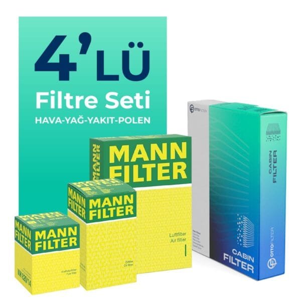 MANN Ford Connect 1.8 Dizel Filtre Bakım Seti (2002-2013) 4 Lü