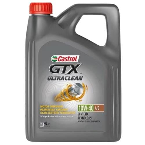 Castrol GTX 10W40 Motor Yağı 4 Lt (2025 Üretim)