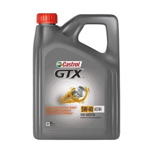 Castrol GTX 5W40 Motor Yağı 4 Lt (2025 Üretim)
