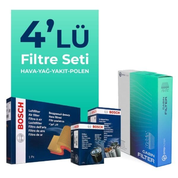 BOSCH Ford Connect 1.6 Dizel Filtre Bakım Seti (2013-2018) 4 Lü