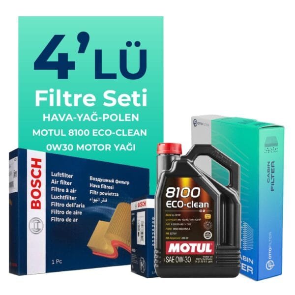 Bosch Ford EcoSport 1.5 Dizel Filtre Bakım Seti Motul Motor Yağlı (2018-2022) 4 Lü