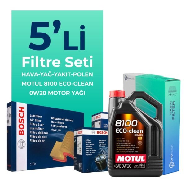BOSCH Opel Insignia 1.5 Dizel Filtre Bakım Seti Motul Motor Yağlı (2018-2023) 5 Li