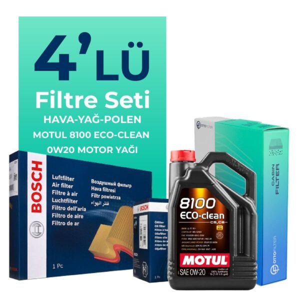 BOSCH Volkswagen Passat 1.5 TSi Filtre Bakım Seti Motul Motor Yağlı (2018-2024) 4 Lü