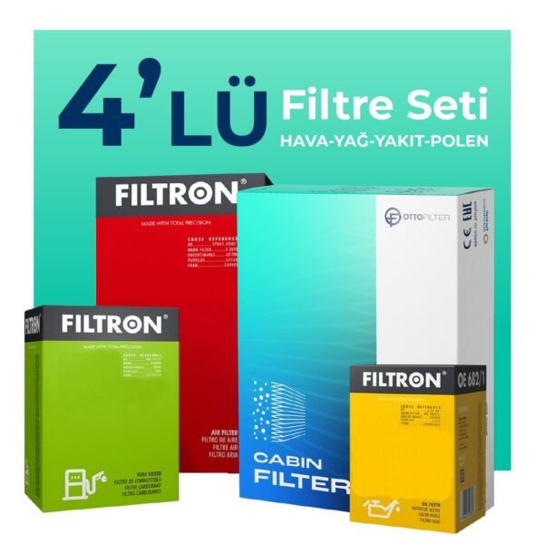 Filtron Citroen C4 X 1.5 Dizel Filtre Bakım Seti (2022-2024) 4 Lü