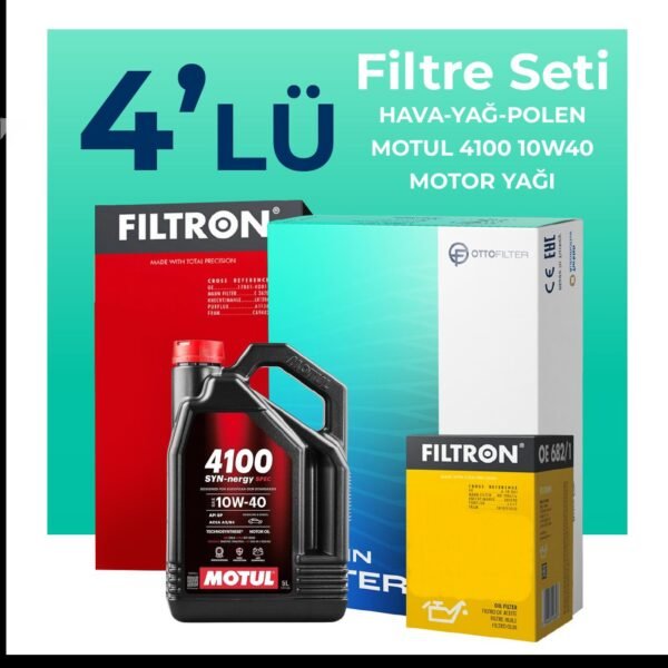 Filtron Fiat Albea 1.2 Benzinli Filtre Bakım Seti Motul Motor Yağlı (2002-2008) 4 Lü