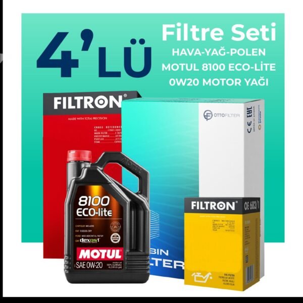 Filtron Honda Civic 1.6 Benzin FD6 Filtre Bakım Seti Motul Motor Yağlı (2006-2011) 4 Lü