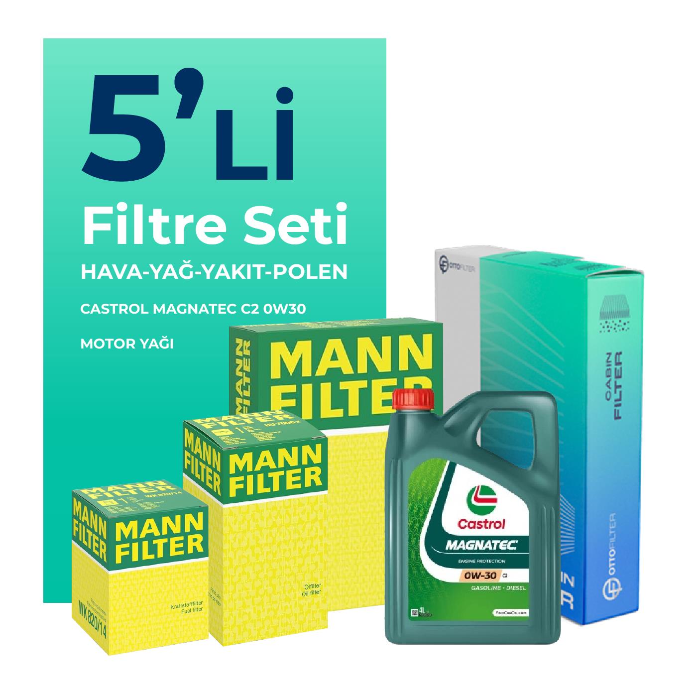 mann-peugeot-508-1-6-bluehdi-dizel-filtre-bakim-seti-castrol-motor-yagli-2014-2018-5-li-59173.jpg MANN Peugeot 508 1.6 BlueHDi Dizel Filtre Bakım Seti Castrol Motor Yağlı (2014-2018) 5 Li - Görsel 1