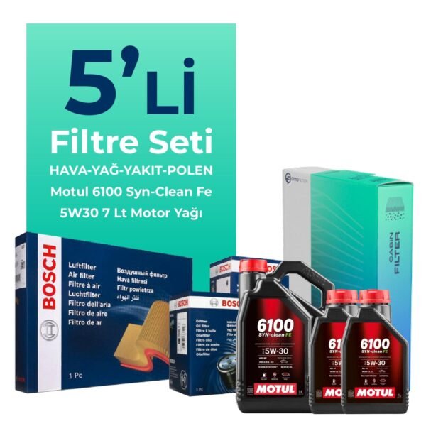 BOSCH Mitsubishi L200 2.2 Dizel Filtre Bakım Seti Motul Motor Yağlı (2018-2022) 5 Li