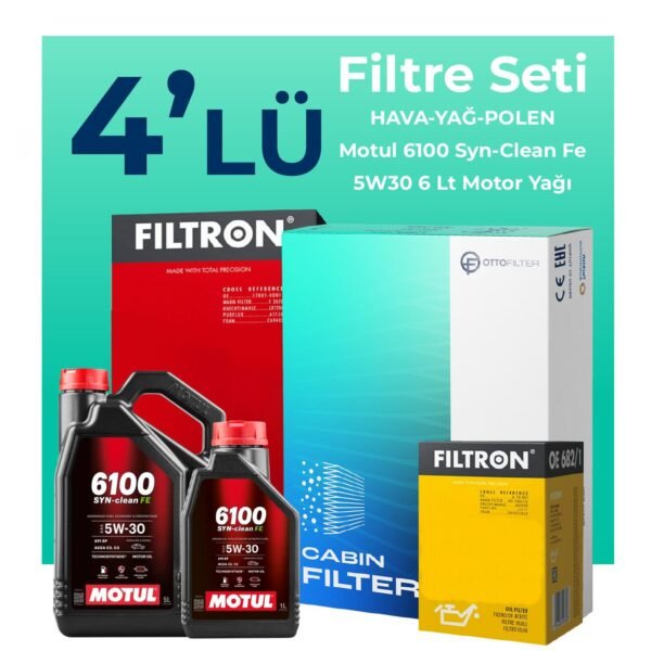 Filtron Land Rover Discovery 3.0 Dizel Filtre Bakım Seti Motul Motor Yağlı (2010-2016) 4 Lü