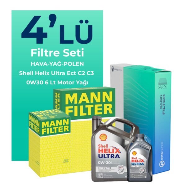 MANN Audi Q7 50 Dizel Filtre Bakım Seti Shell Motor Yağlı (2019-2024) 4 Lü