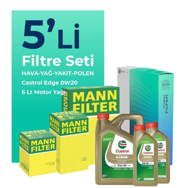 MANN Mercedes GLC220 Dizel Filtre Bakım Seti Castrol Motor Yağlı (2023-2025) 5 Li