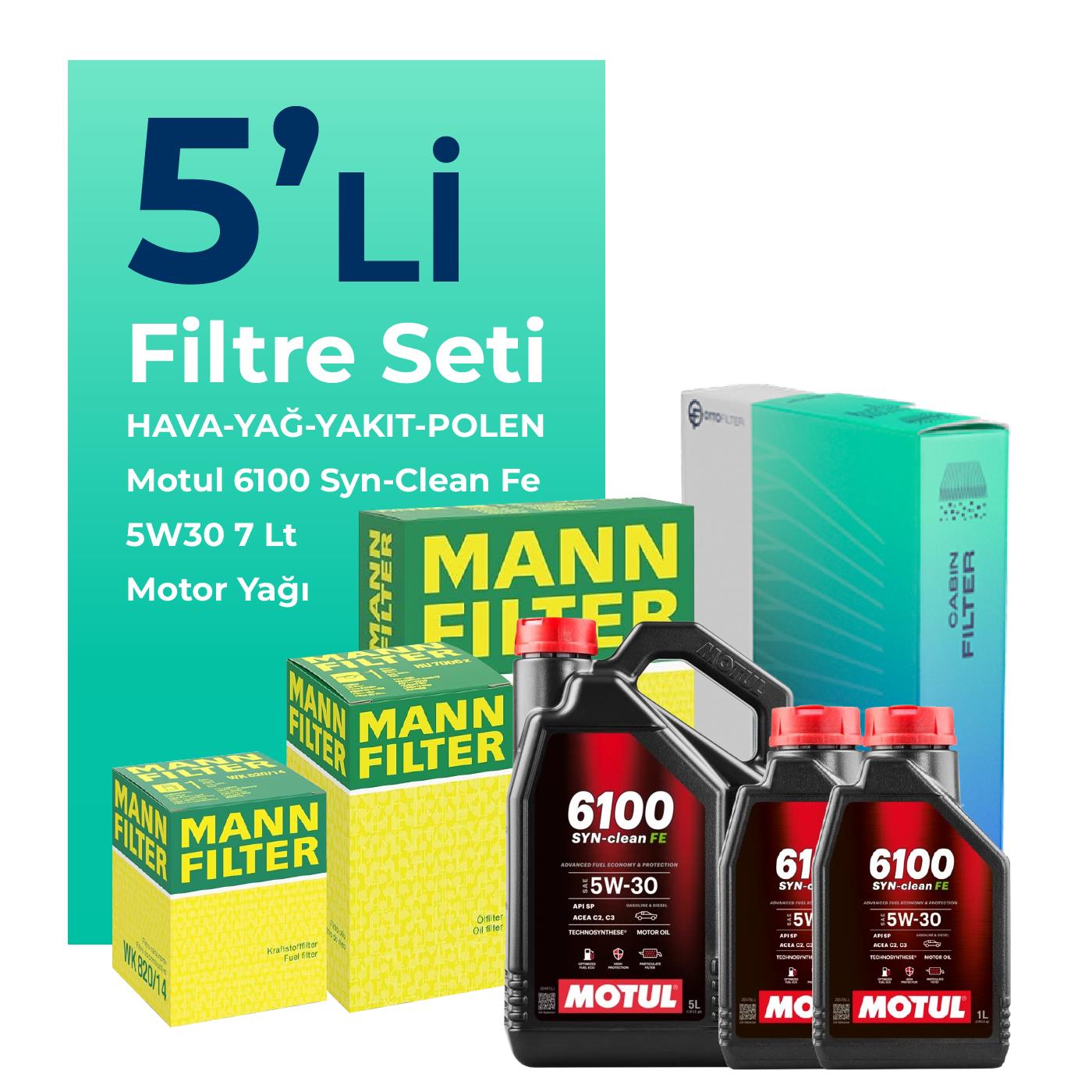 mann-mitsubishi-l200-2-2-dizel-filtre-bakim-seti-motul-motor-yagli-2018-2022-5-li-108297.jpg MANN Mitsubishi L200 2.2 Dizel Filtre Bakım Seti Motul Motor Yağlı (2018-2022) 5 Li - Görsel 1