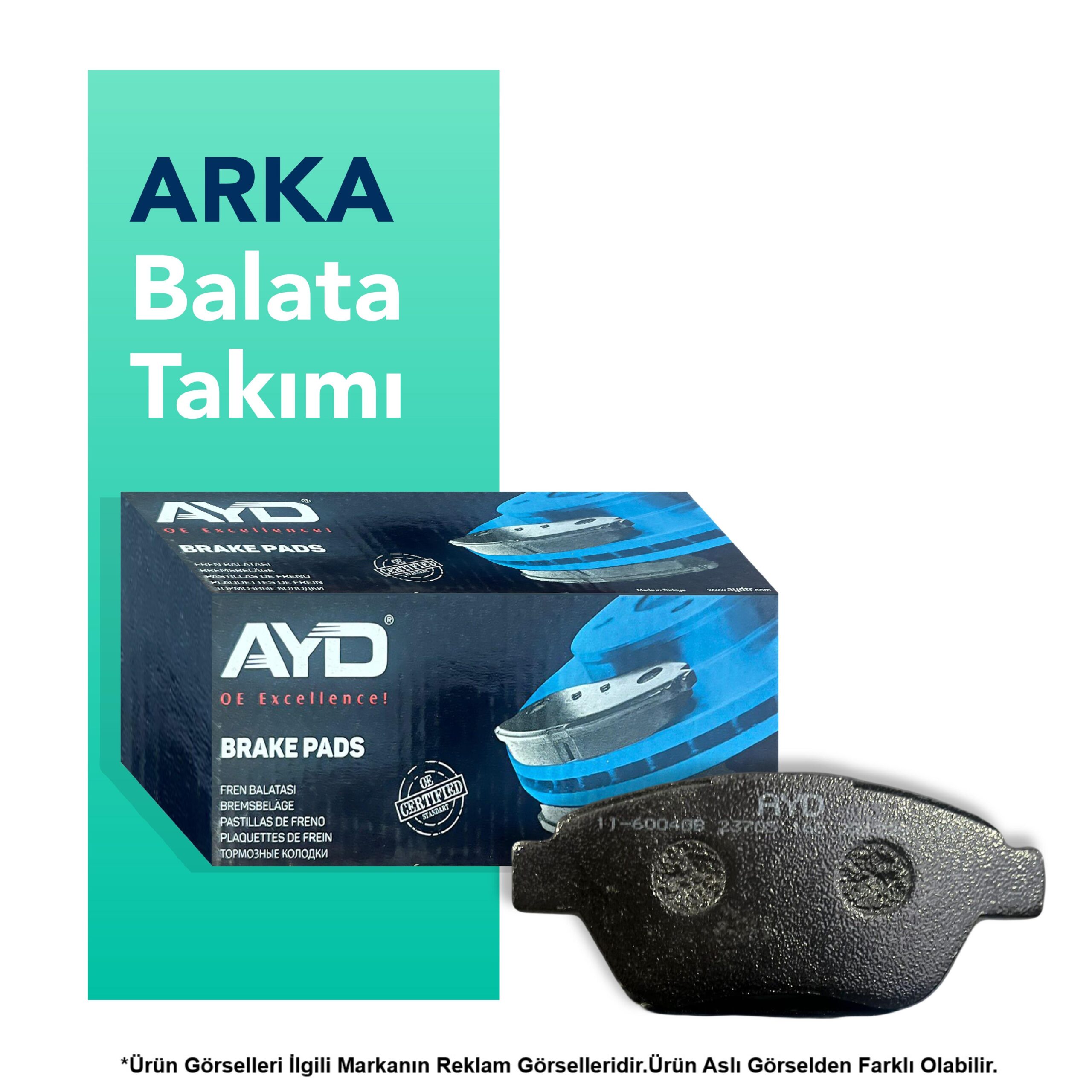 AYD Chevrolet Cruze Arka Fren Balata Takımı (2009-2014)