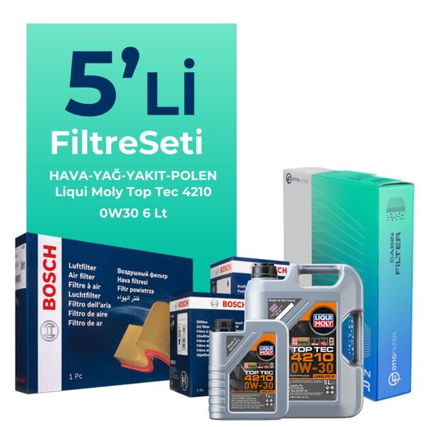 BOSCH Audi A6 40 TDi Filtre Bakım Seti Liqui Moly Motor Yağlı (2019-2024) 5 Li