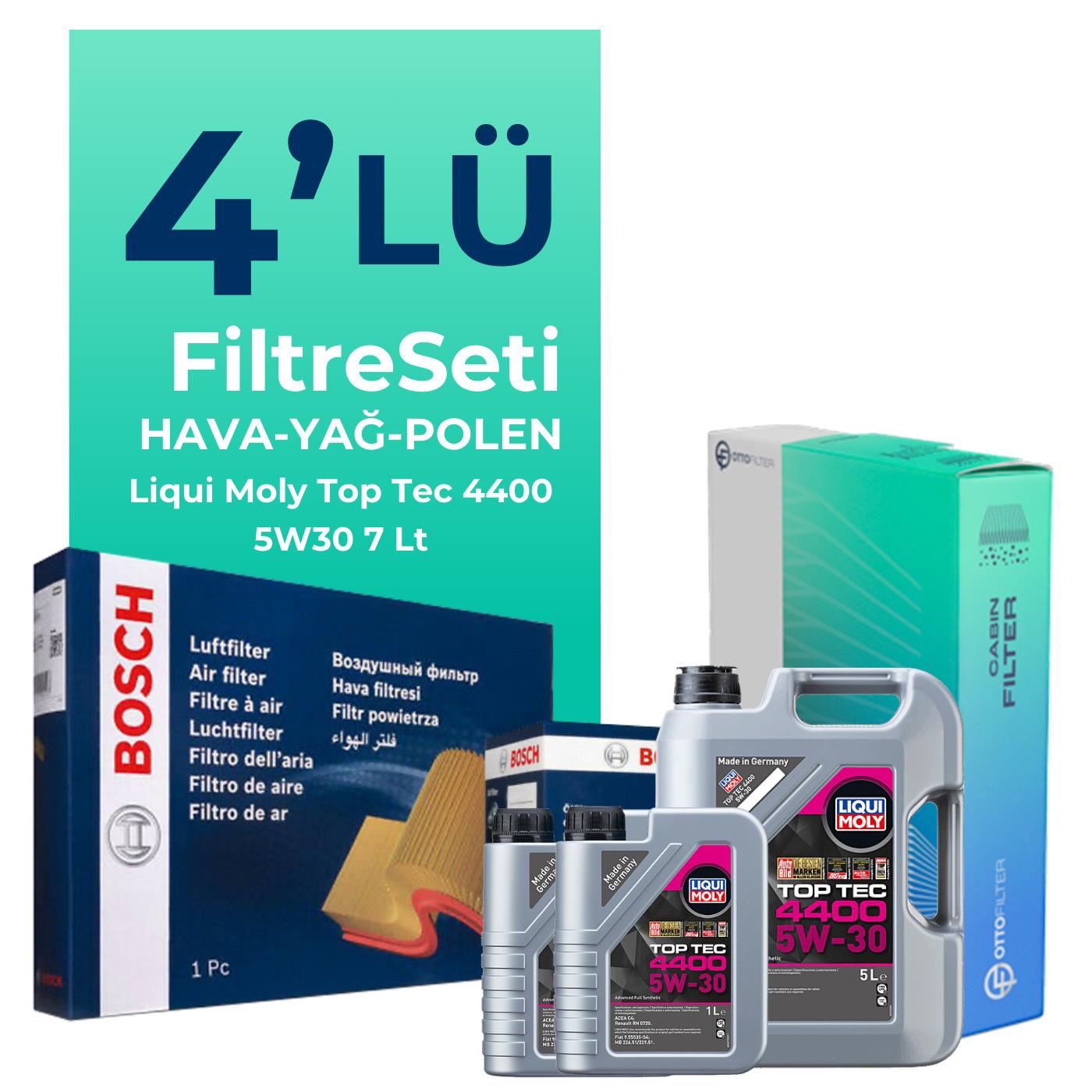 BOSCH Renault Laguna 2.0 Dizel Filtre Bakım Seti Liqui Moly Motor Yağlı (2008-2015) 4 Lü