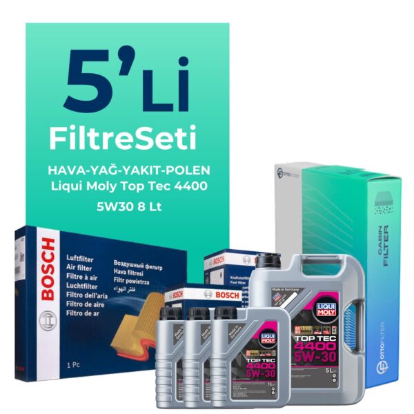 BOSCH Renault Master 2.3 Dizel Filtre Bakım Seti Liqui Moly Motor Yağlı (2011-2021) 5 Li