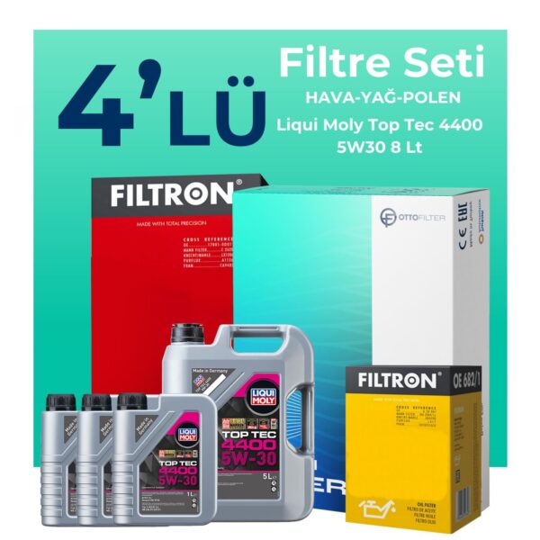 Filtron Renault Master 2.3 Dizel Filtre Bakım Seti Liqui Moly Motor Yağlı (2011-2021) 4 Lü
