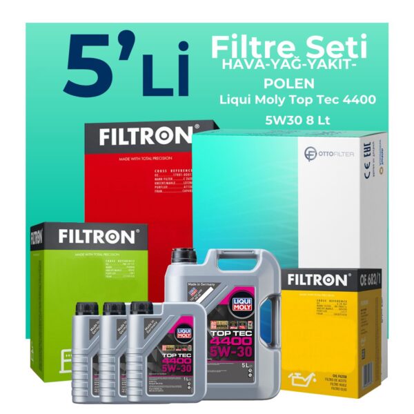 Filtron Renault Master 2.3 Dizel Filtre Bakım Seti Liqui Moly Motor Yağlı (2011-2021) 5 Li