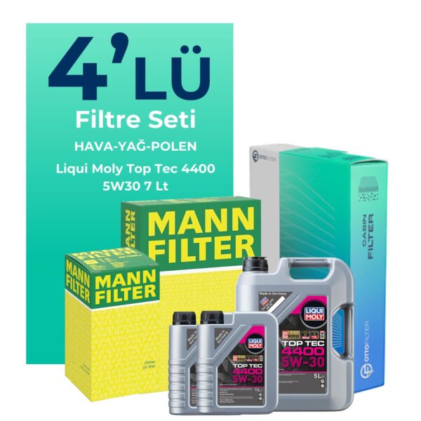 MANN Renault Laguna 2.0 Dizel Filtre Bakım Seti Liqui Moly Motor Yağlı (2008-2015) 4 Lü