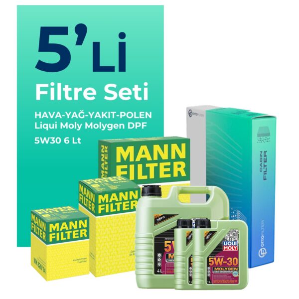 MANN Subaru Outback 2.0 Dizel Filtre Bakım Seti Liqui Moly Motor Yağlı (2003-2010) 5 Li