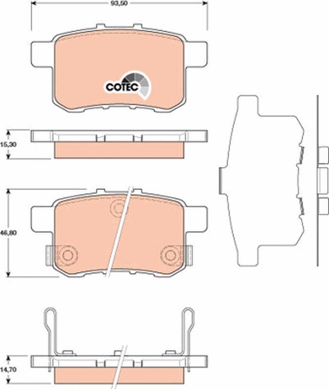 Honda Accord Arka Fren Balatası 2008-2015