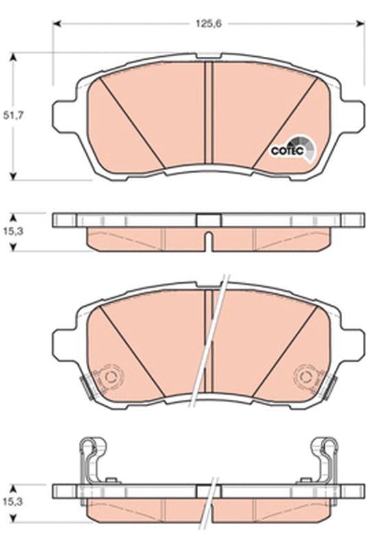 Ön Fren Balatası Ford Fiesta 2008-2017 Mazda 2 2007-2015 Suzuki Swift 2010-2017