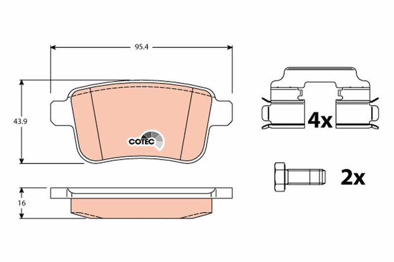 Renault Kangoo Arka Fren Balatası 2008-2020